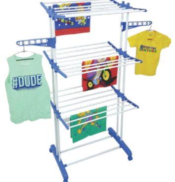 Blue Super Nova Cloth Drying Stand, Feature : High Strength, Low Space, With Wheel