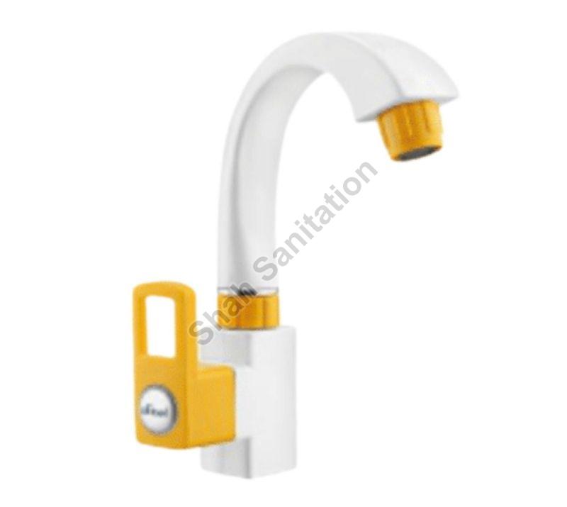 Cubix Collection PTMT Swan Neck Tap, for Bathroom Fittings, Packaging Type : Paper Box