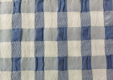 Polyester Cotton Lycra Check Fabric
