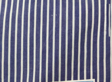 Striped Cotton Drill Fabric, for Making Garments, Feature : Fine Finishing