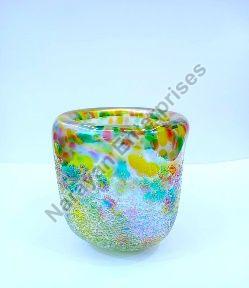Multicolor Antique Glass Flower Vase, for Decoration, Packaging Type : Box