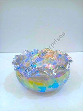 Round Designer Glass Floating Candle Bowl, for Decoration, Feature : Attractive Pattern, Fine Finished