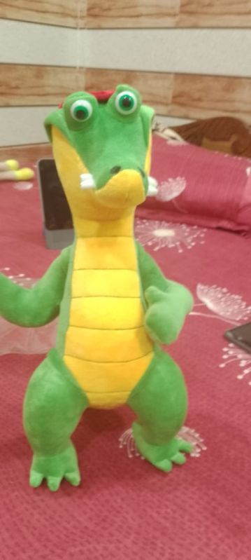 Green AHSK Plain Foam Dino Crocodile Soft Toy, for Baby Playing, Technics : Handmade, Machine Made