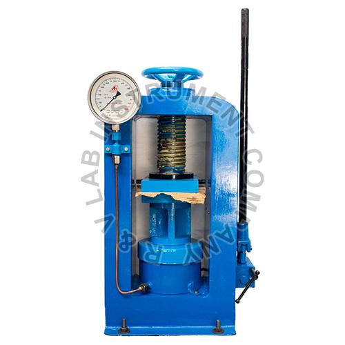 Blue Manual 1000kn Hand Operate Compression Testing Machine, Packaging Type : Wooden Box