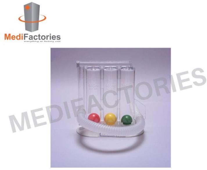 Lung Exerciser, Tri Ball (Spirometer), for Diagnose Asthma Use
