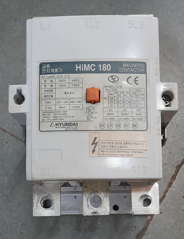 3 Phase A.C. Hyundai HiMC 180 Magnetic Contactor
