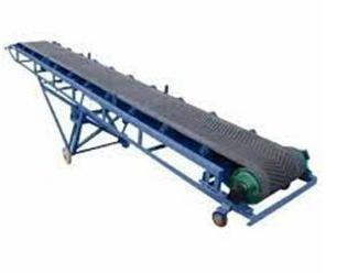 220V Mild Steel Rubber Electric Polished Modular Belt Conveyor, for Moving Goods, Shape : Rectangular