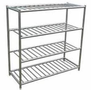 Silver Polished Stainless Steel Rack, For Industrial, Shape : Rectangle