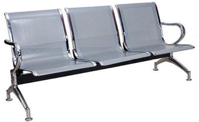 Silver Rectangle Polished Stainless Steel Visiting Chair, for Hospital, Malls, Office, Size : Standard