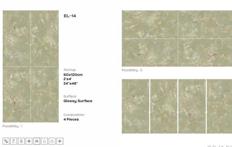 EL-14 Glossy Floor Tile, for Flooring, Packaging Type : Cardboard Box