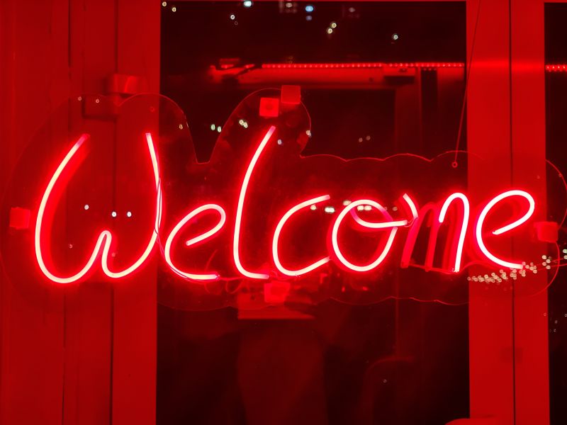 Rectengular Standard Red neon sign board