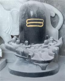 Black Marble Shivling Statue