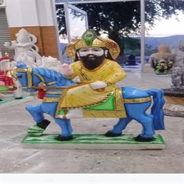 Multicolor Marble Baba Mohan Ram Statue, for Worship, Packaging Type : Carton Box