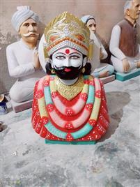 Multicolor Marble Khatu Shyam Baba Statue, for Worship, Packaging Type : Carton Box