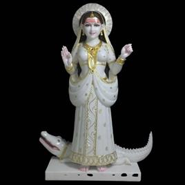 Multicolor Marble Khodiyar Maa Statue, for Worship, Packaging Type : Carton Box