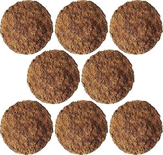 Brown Round Cow Dung Cake, for Agriculture, Size : 8.5 Cm X 3.8 Cm X 13.5 Cm