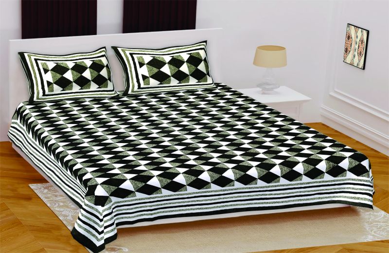 Cotton Printed King Size Bedsheet