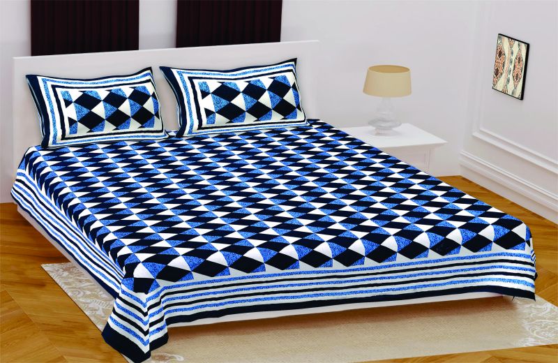 Cotton Printed King Size Bedsheet