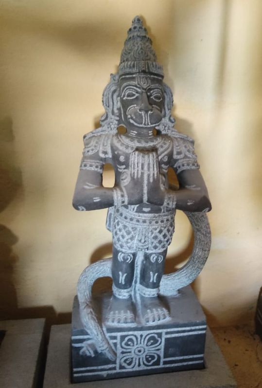 Black Marble Hanuman Statue
