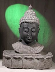 Marbel Lord Buddha Head Statue, for Worship, Style : Antique