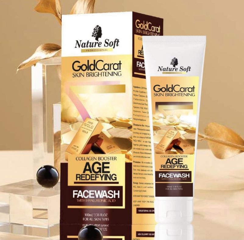 Gold Carat Skin Brightening Face Wash, Packaging Type : Plastic Tube