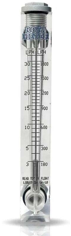 White Rectangular Non Polished Metallic Rotameter, for Laboratory, Size : Premium