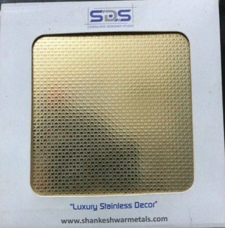 Stainless Steel Gold Linen Sheet By Sds