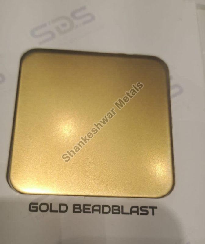Gold Beadblast finish 304 stainless steel decorative pvd sheets by SDS Mumbai