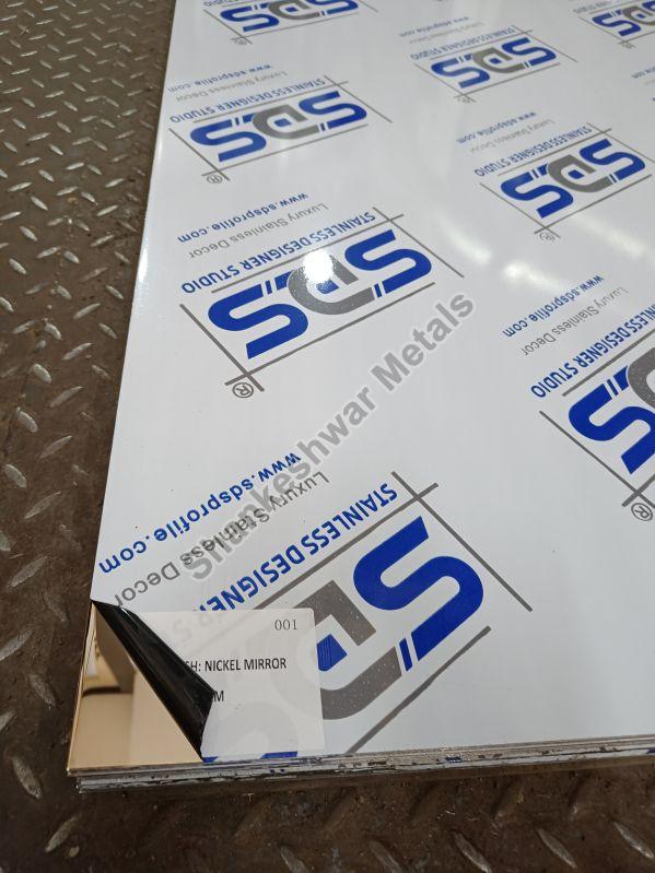 Nickel Mirror Finish Pvd Coating Stainless Steel 304 Grade Sheets By SDS