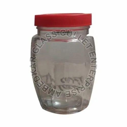 250gm Glass Storage Jar, Shape : Round