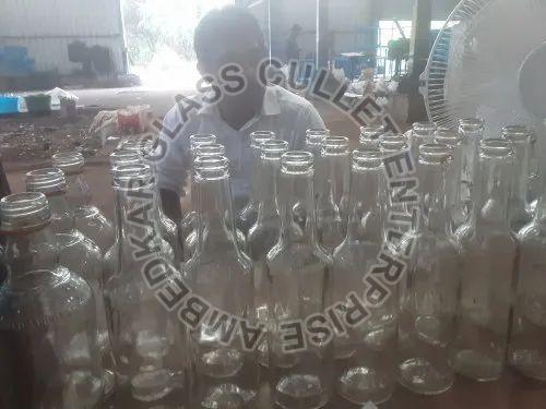 Round Glass 275ml Beer Bottle, Color : Transparent