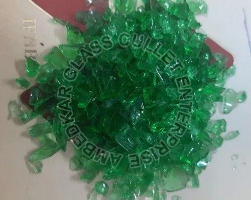 4mm Cullet Glass Scrap, Color : Green