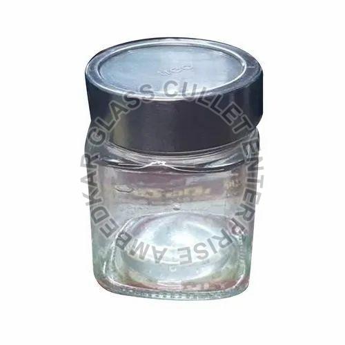 Transparent Round Glass Storage Containers, for Packing Food, Capacity : All Size