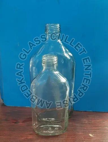 Transparent Round Romonova Glass Bottles, for Liquor, Capacity : All Size