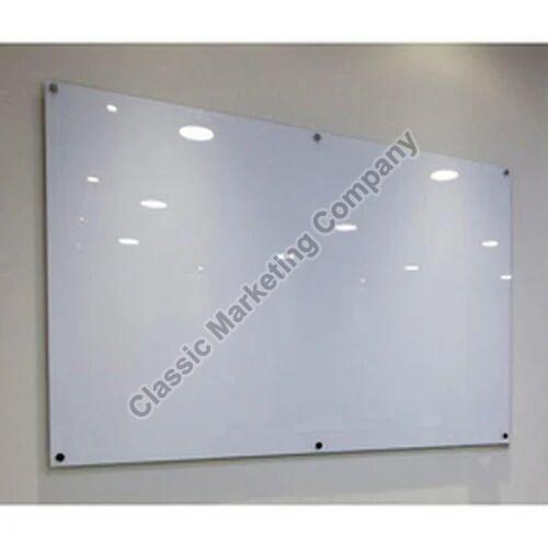 White Rectangular 12x24 Inch Non Magnetic Glass Board