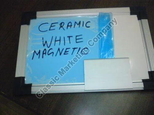 Aluminium & Ceramic White Magnetic Board, for School, Office, College