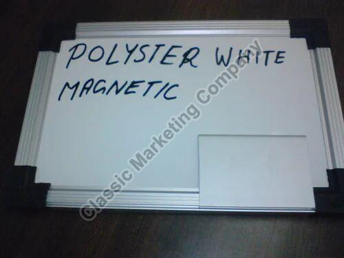 Ceramic Polyster White Magnetic Board, Frame Material : Wooden