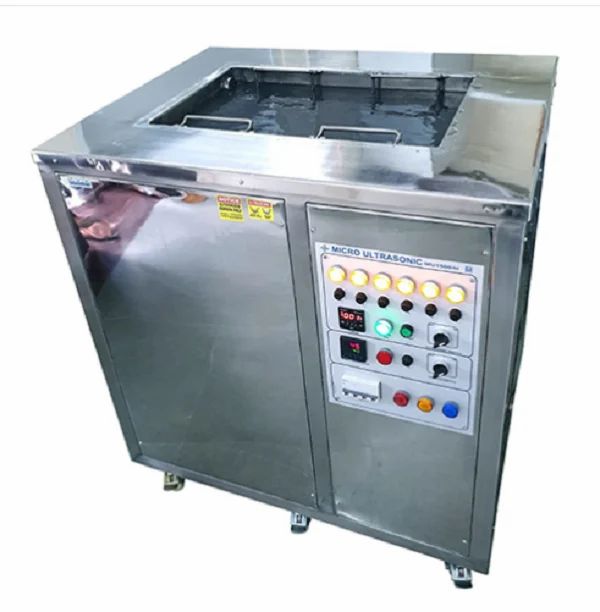 Rectangular Polished Mild Steel 1500 Watts Ultrasonic Cleaner, for Industrial, Speciality : Rust Proof