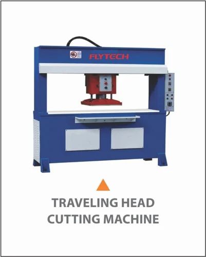 Sky Blue Flytech Electric Semi Automatic Steel Travelling Head Cutting Machine