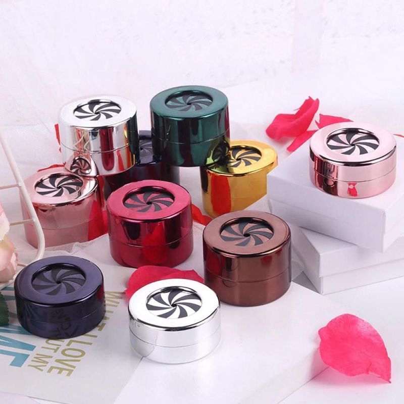 Multicolor Round Fancy Metal Rotating Ring Box
