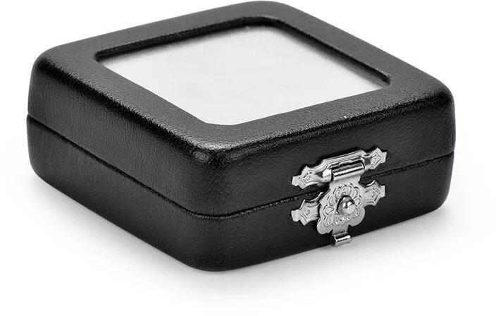 Black Square Plain Gemstone Leatherette Display Box, for Displaying Product