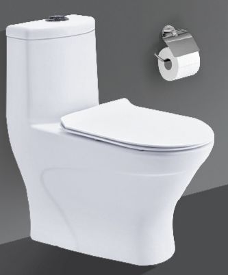 White Curve One Piece Water Closet, Size : Standard