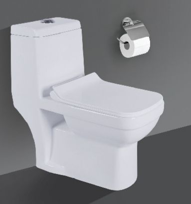 White Four Square One Piece Water Closet, Size : Standard