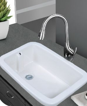 Sonara Sanitaryware Polished Ceramic Kitchen Sink, Size : 18 x 12 x 6 Inch