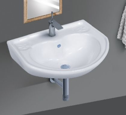 Round Wall Mounted Wash Basin, for Bathroom, Color : White