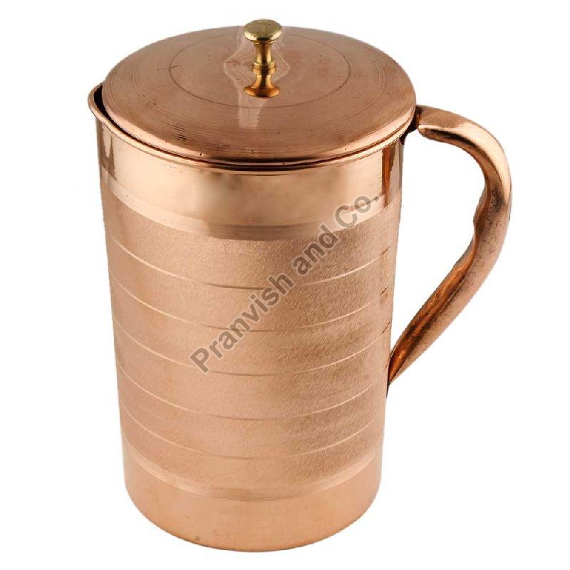 Round Copper Jug, for Storing Water, Feature : Leakage Proof, Good Quality, Fine Finish