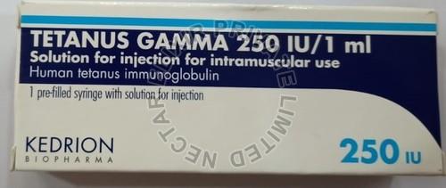 250 IU Teranus Gamma Injection, Grade Standard : Medical Grade