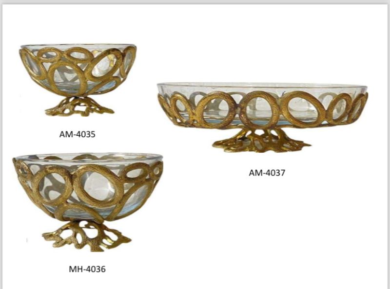 Embroidered Brass Decorative Bowl, Feature : Attractive Design, Durable, Hard Structure, Heat Resistance