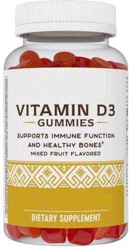 Vitamin D3 Gummies, for Sachets/Tablets/Capsules, Packaging Type : Plastic Jar