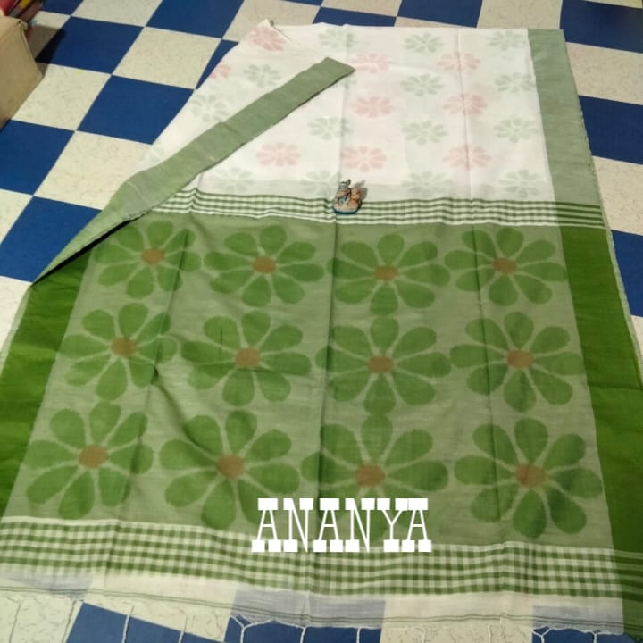 Handloom Cotton Printed Saree